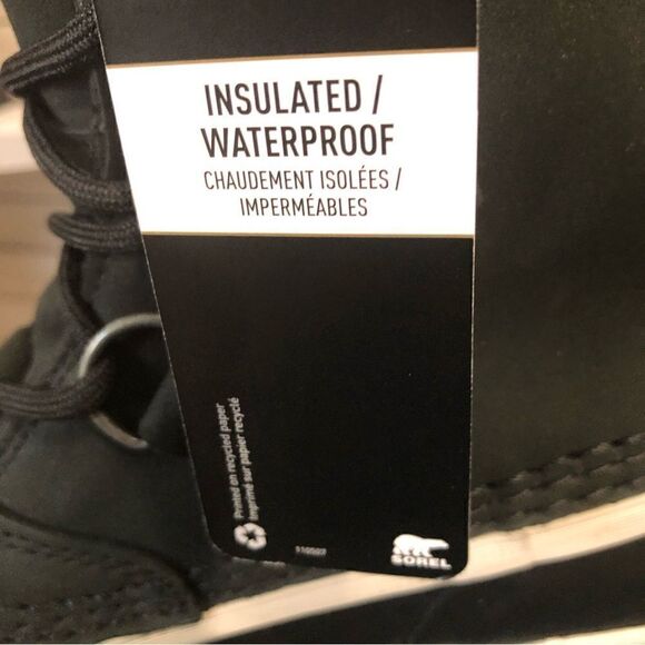 Sorel Caribou Waterproof Snow Boots Black Stone Size 7.5 - Picture 10 of 10